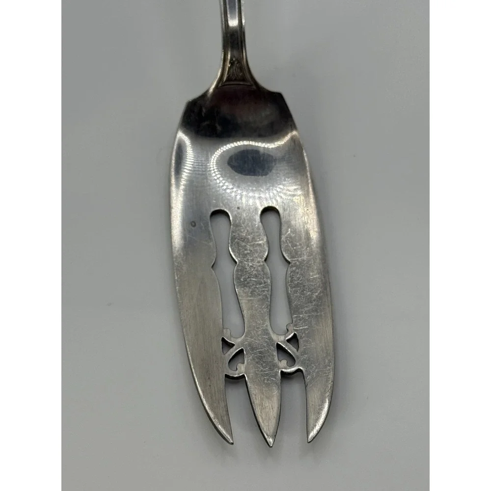 Antique Holmes & Edwards CENTURY 1923 Silverplate Cold Meat Serving Fork Pierced